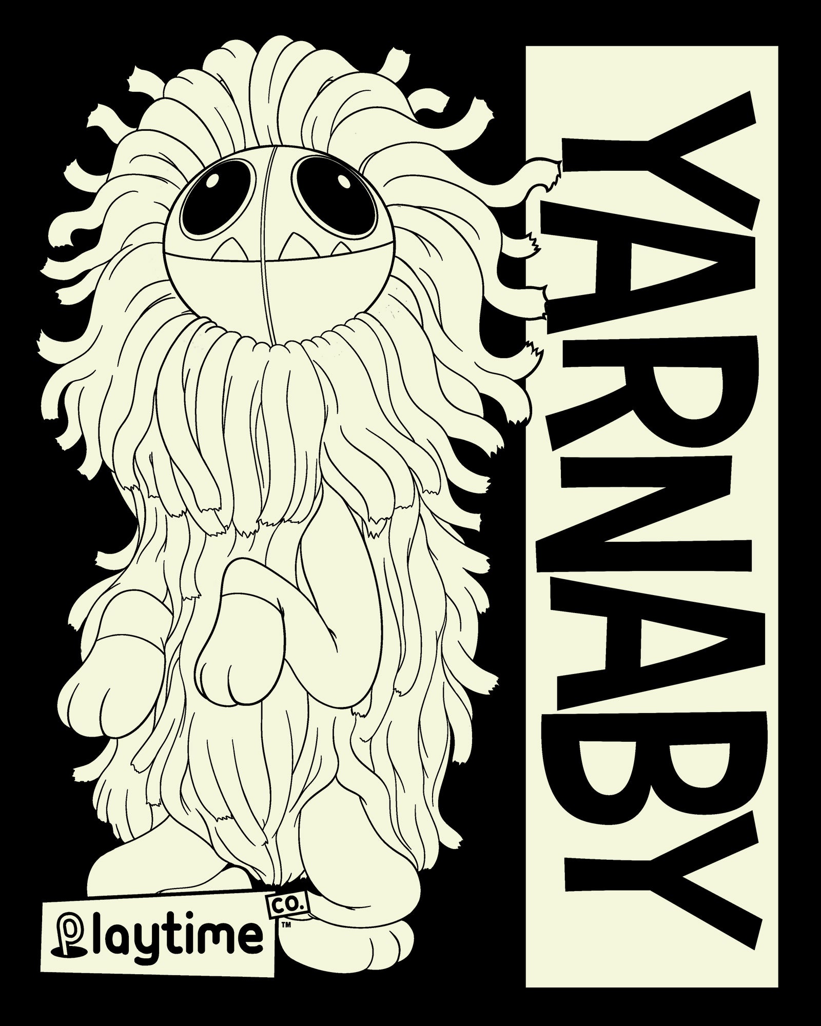 Yarnaby Sitting Black Tee - Image 3